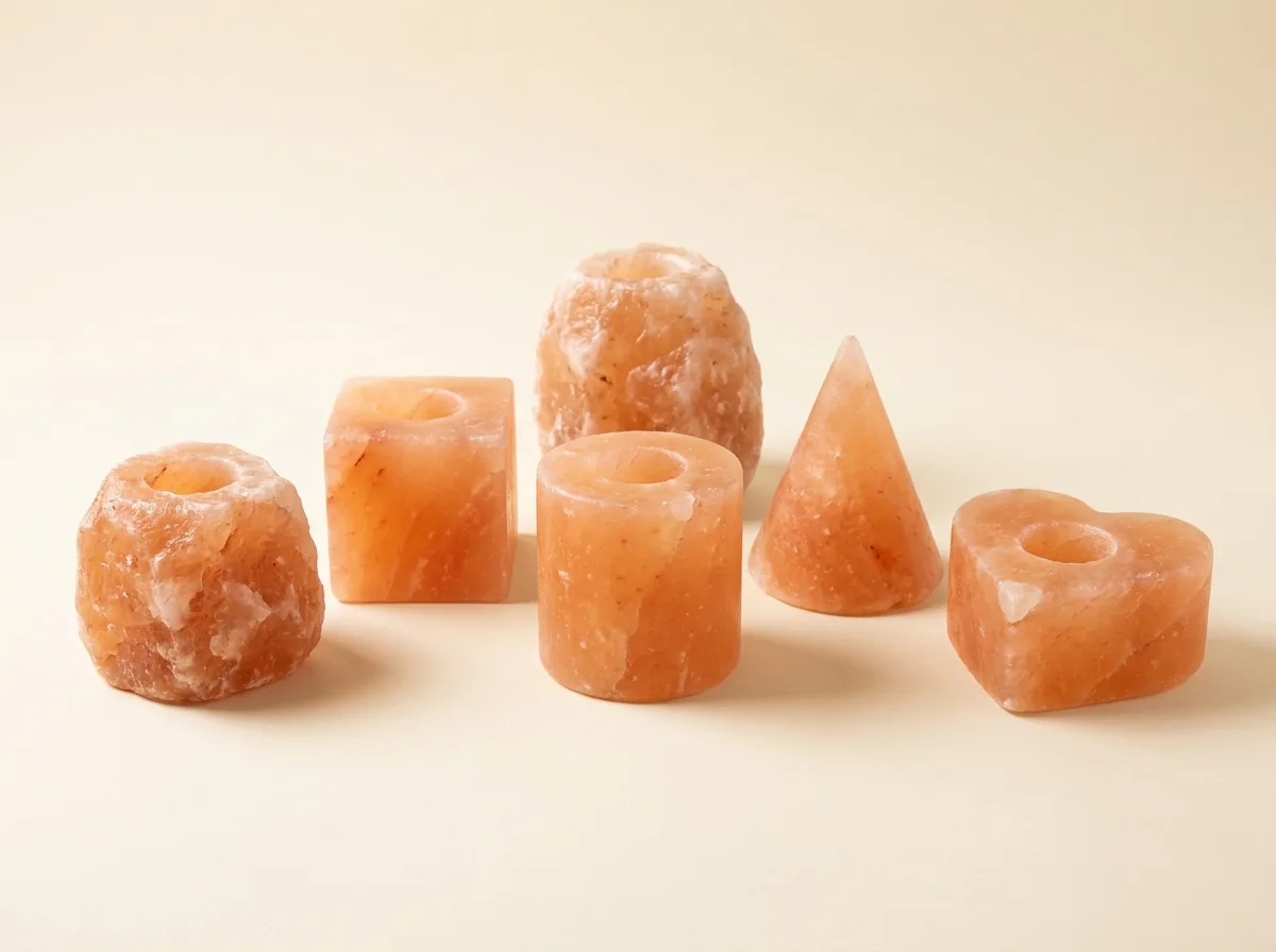 Himalayan salt candle holders and votives